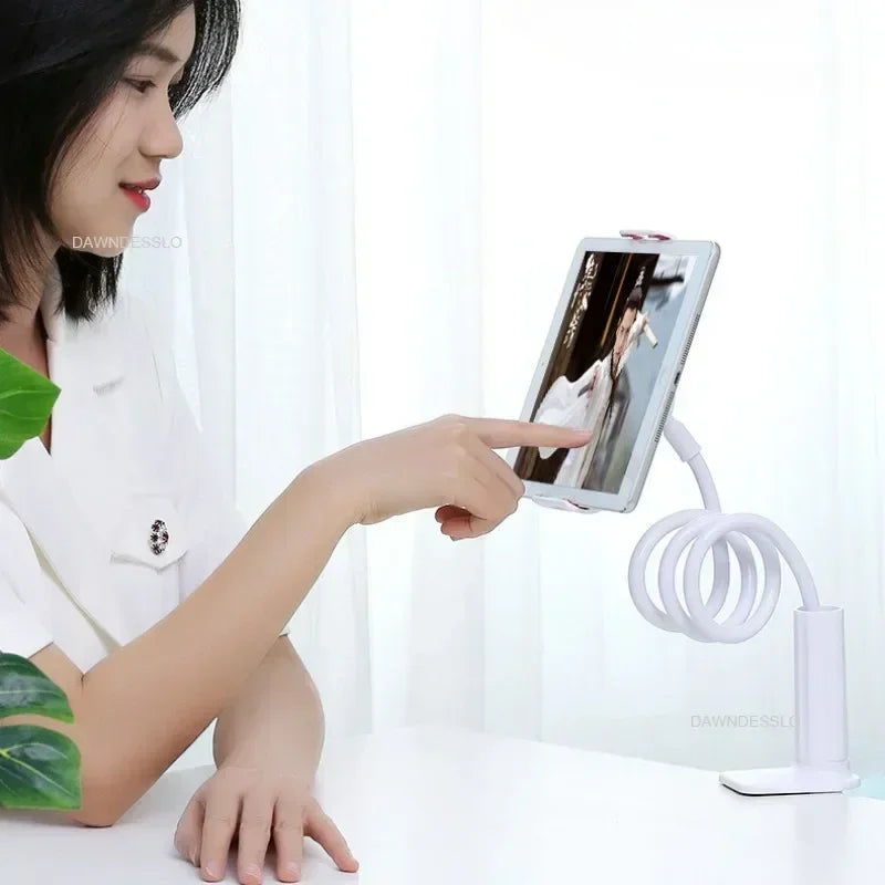 128cm Phone Holder Stand Lazy Bracket Headrest Bed 360 Flexible Long Arms Clamp Mount for IPhone Samsung and 3.5~6.7" Device