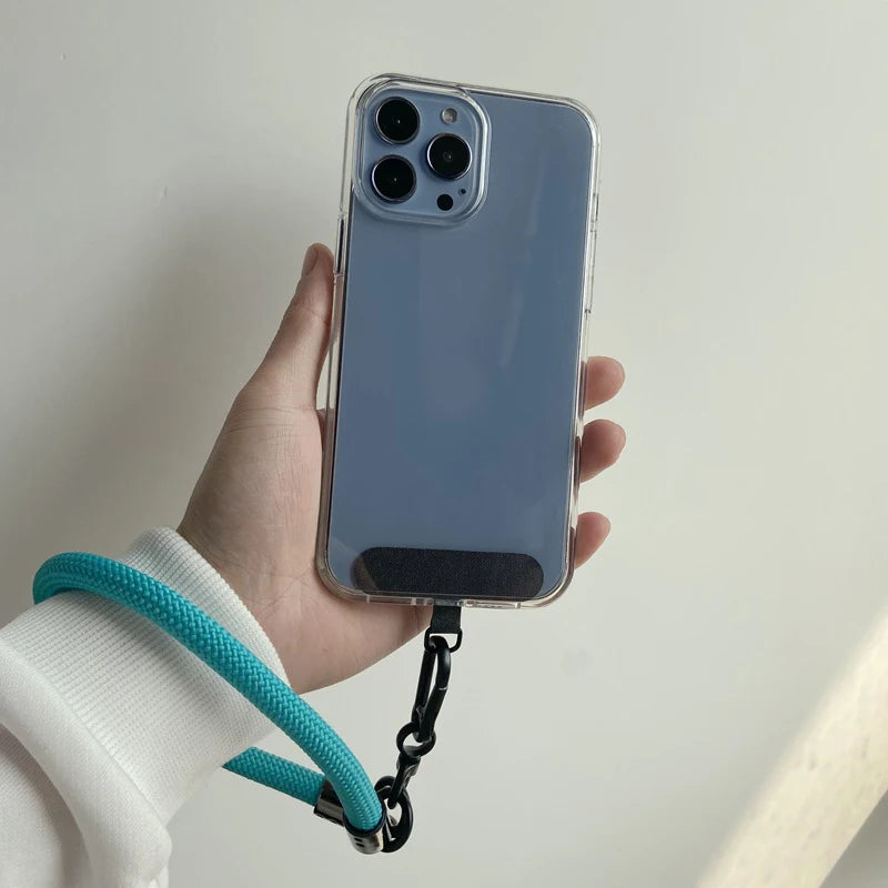 2025 New Cellphone Strap T-shaped Plate Sheet Mobile Phone Case Braid Lanyard Accessories Weave Card for iPhone Xiaomi Samsung