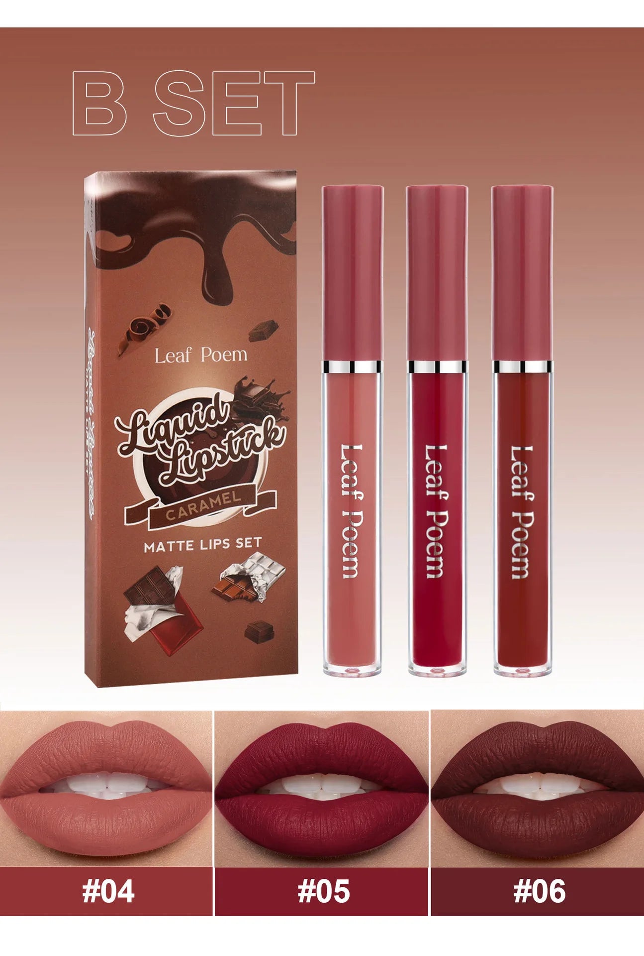 Waterproof Long-lasting Velvet Matte Lip Gloss Set Strawberry Moisturizing Lipstick Kit Beauty Cosmetics Makeup Rose Lip Stain