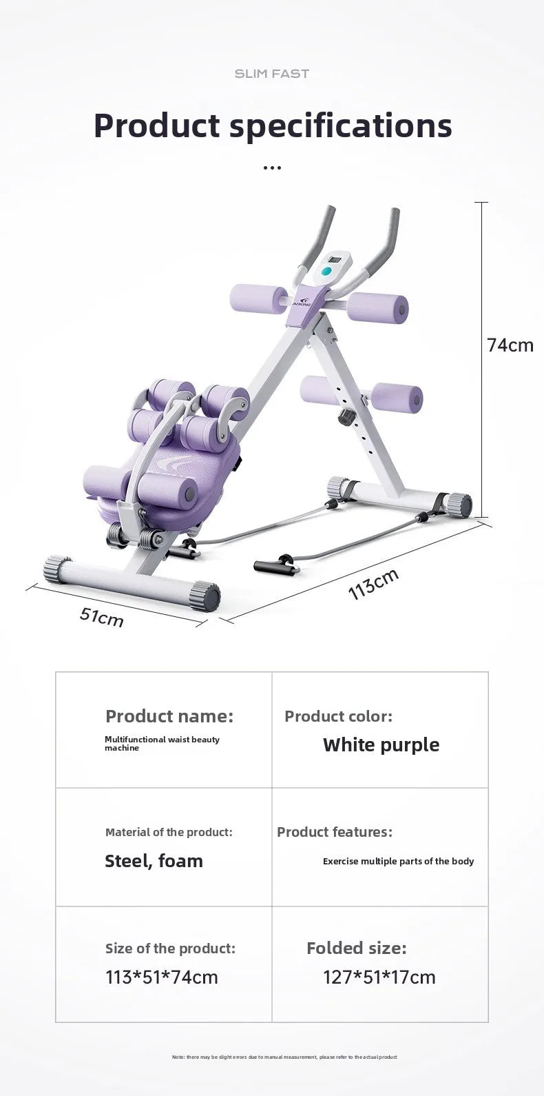 Fitness Body Shaping Machine Multifunctional Home Gym  Abdominal Waist Trainer Knee-Friendly Sliding Rail for Core & Leg Workout