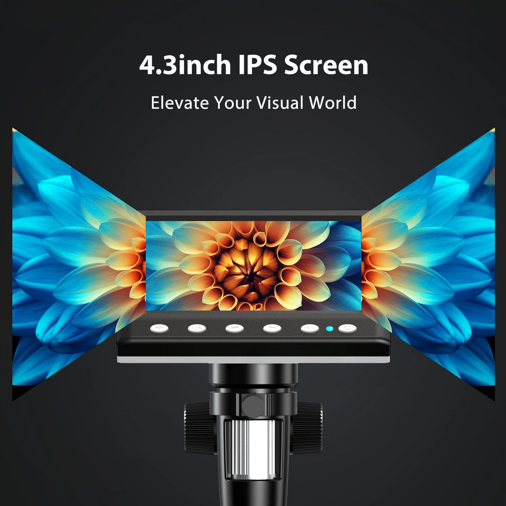 Hayve 4.3" Digital Microscope 1000X (1080P, 8 LEDs, PC View)