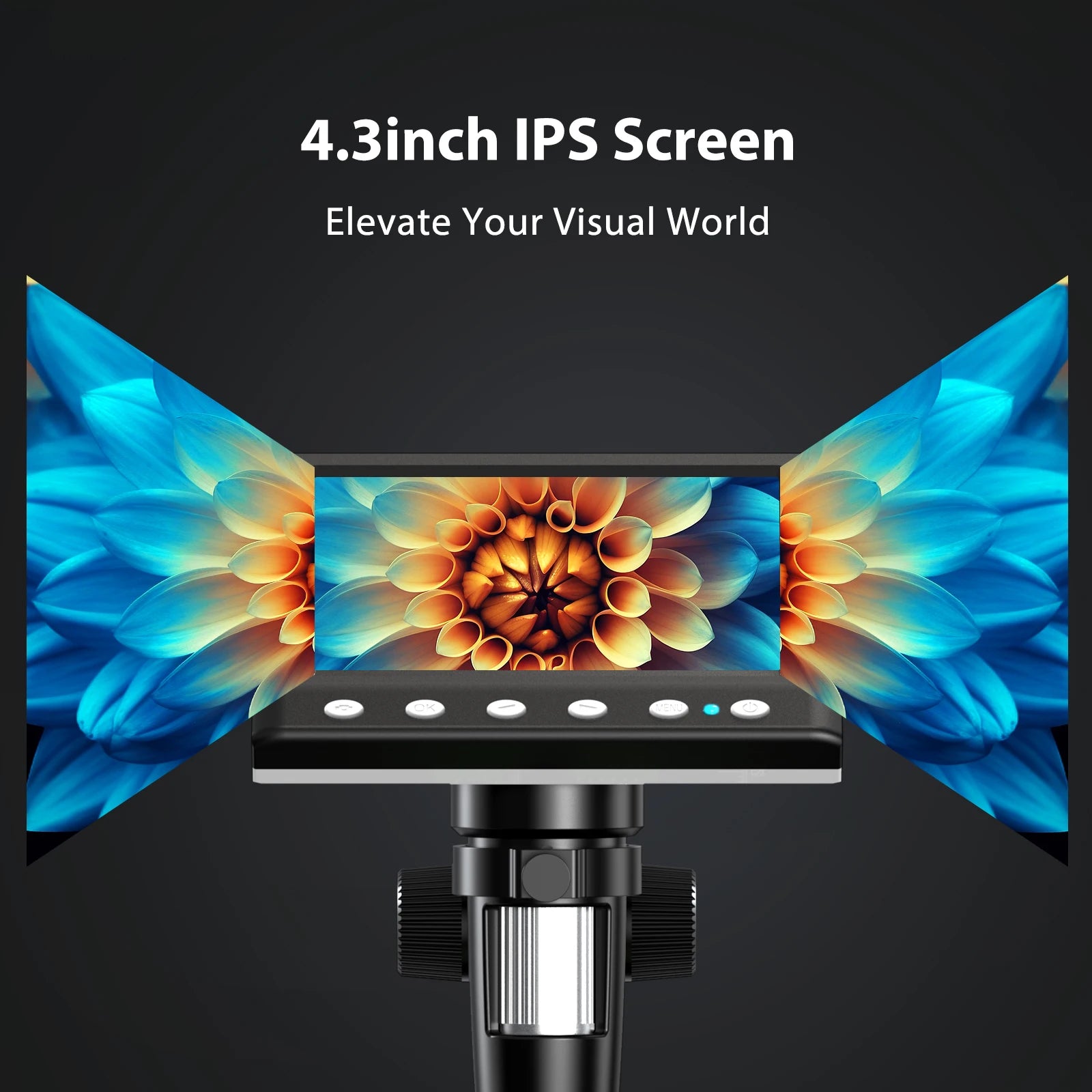 Hayve 4.3" Digital Microscope 1000X (1080P, 8 LEDs, PC View)