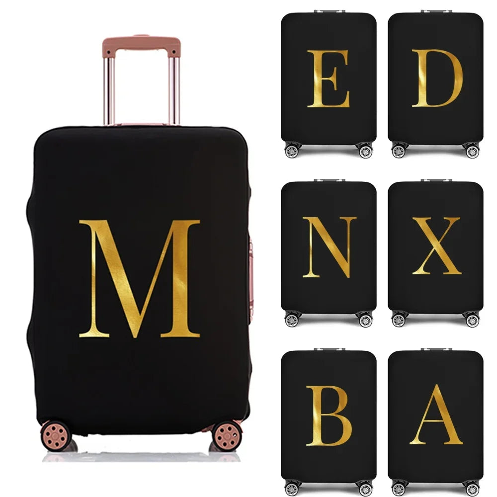 Letter Print Luggage Cover Thicker Suitcase Protective Case Trunk Case Apply Elastic Dust Case for 18" To 32" Travel Accessories