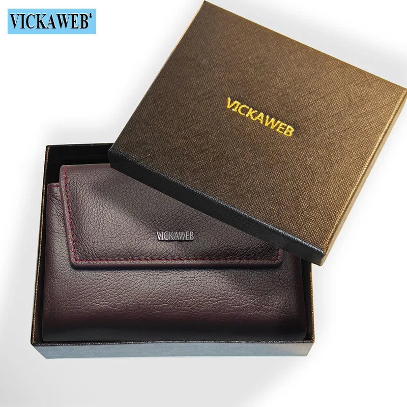 VICKAWEB Magnetic Wallet Women Short Genuine Leather Wallets Fashion Alligator Hasp Wallet Female Small Woman Wallets And Purses
