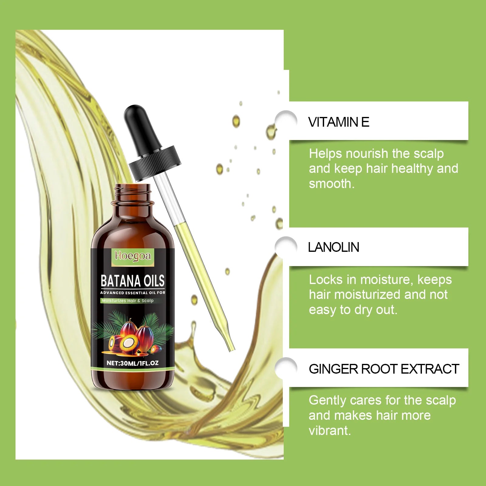 Hoegoa Pure Batana Hair Growth Oil – 30ml Revitalizing & Strengthening Scalp Treatment