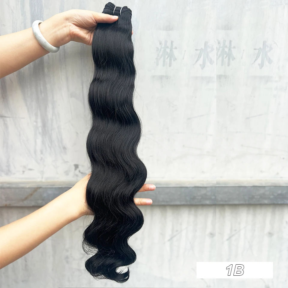 Magicae 200g/Pc Chocolate Ombre Brown Orange Blond 27/613 Grey High Temperature Synthetic Hair Extension 30Inch Body Wave Bundle