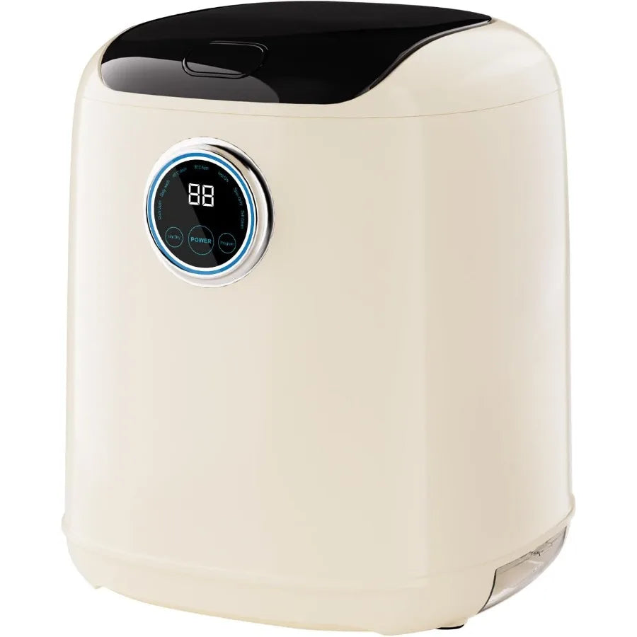 Fully Automatic Mini Washing Machine with Heated Wash Spin Dry Thermal Drying 7L 1kg Capacity Portable for Underwear Socks Baby