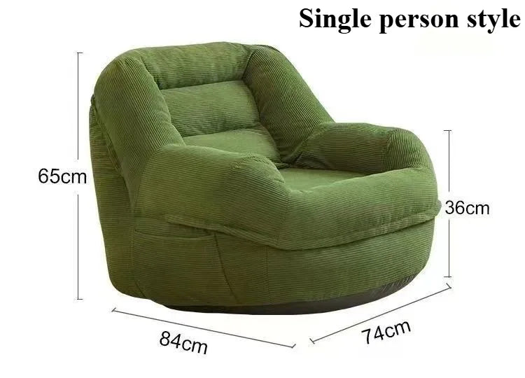 Portable Lazy Sofa Living Room Cheap Single Sofas Adult Tatami Chaise Lounge Relaxing 1-person Sofa Modern Tiny Home Furniture