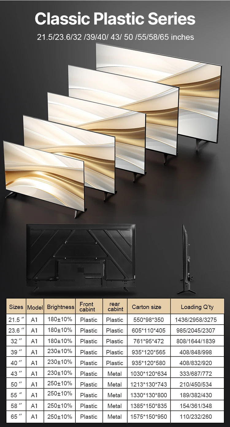 OEM 43/55/65/70 Inch Android Smart TV - 4K UHD FHD Google TV for Hotel Commercial Use, WiFi & HDMI