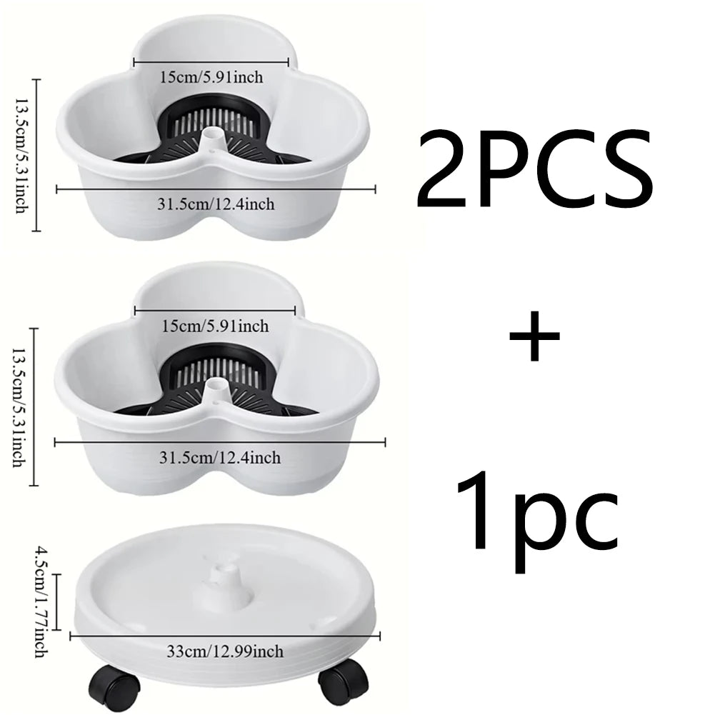 5-Pack Contemporary Stackable Self-Watering Planters