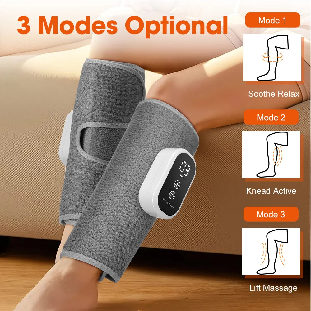 Eletric 360° Air Pressure Calf Massager Wireless Leg Massage 3 Mode Airbag Compresstion Relax Foot Calf Muscle Blood Circulation