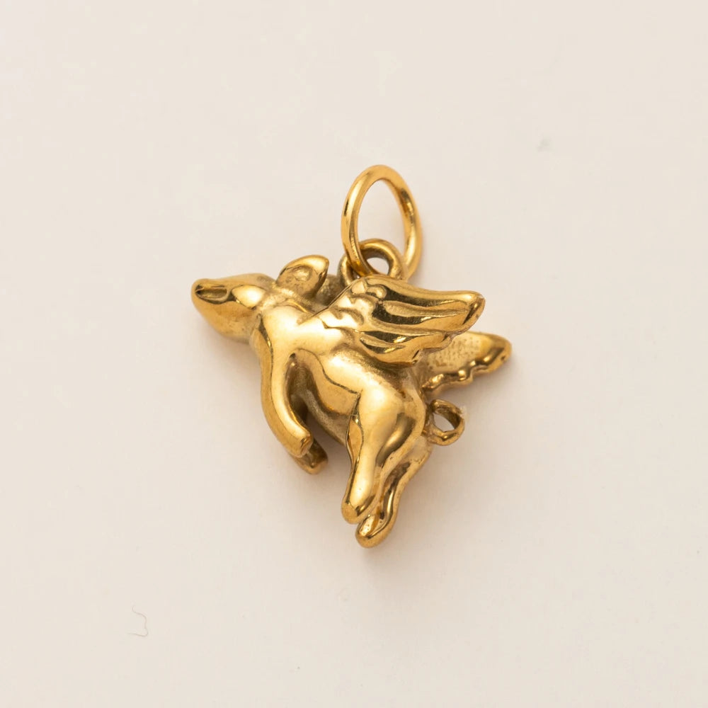 18K Gold-Plated Animal Series Charms | Stainless Steel DIY Pendants for Jewelry Making