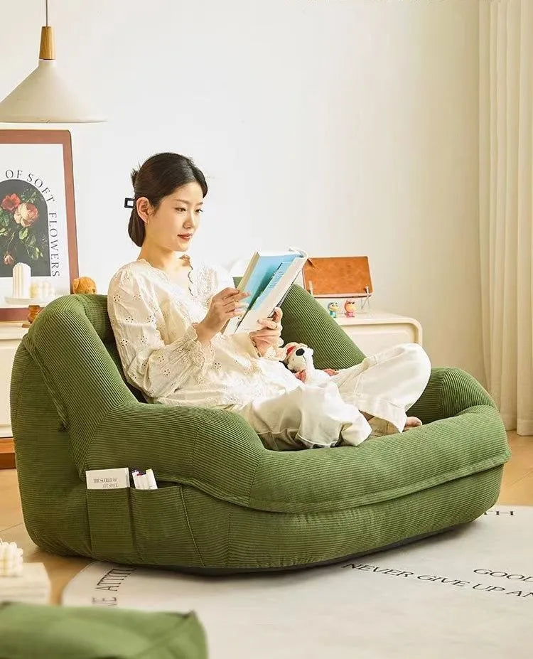 Portable Lazy Sofa Living Room Cheap Single Sofas Adult Tatami Chaise Lounge Relaxing 1-person Sofa Modern Tiny Home Furniture