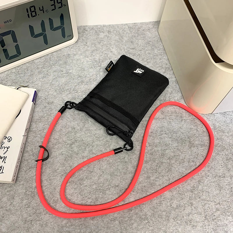 Original Design Nylon Cloth Messenger Bag for Men New Mobile Phone Bag Portable Simple Shoulder Bag Unisex Satchel