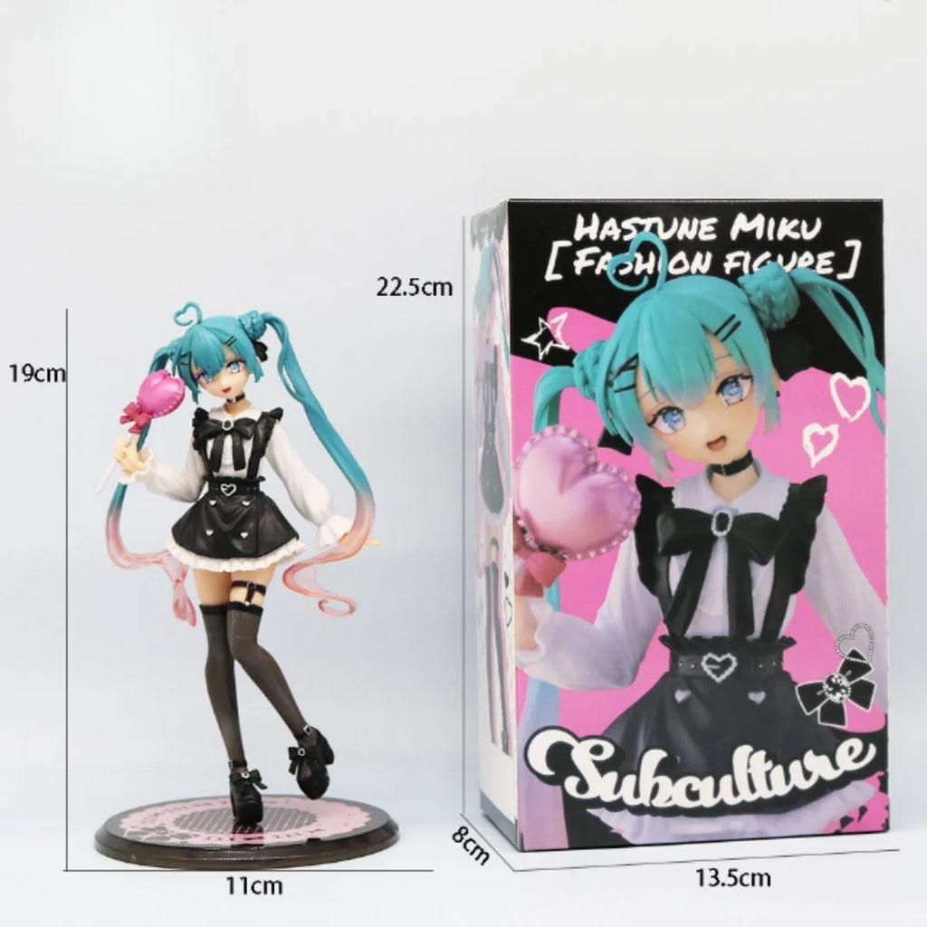 Hatsune Miku Desktop Cute Action FigureNeko T-Shirt Ver. Anime Figurine Kawaii Girl Model Toy Gift