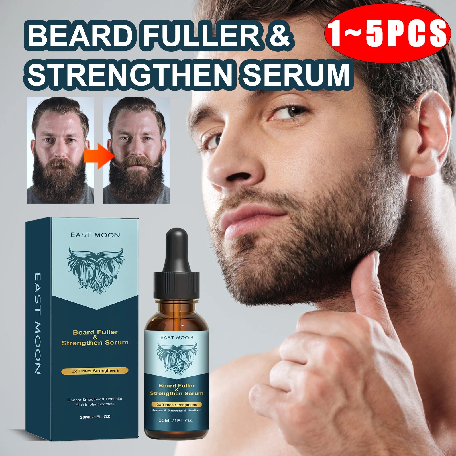 Natural Hair Care Essential Oil Ginger Polygonum Multiflorum Deep Nourish Thicken Soft Smooth Serum for Hair Beard Growing Care