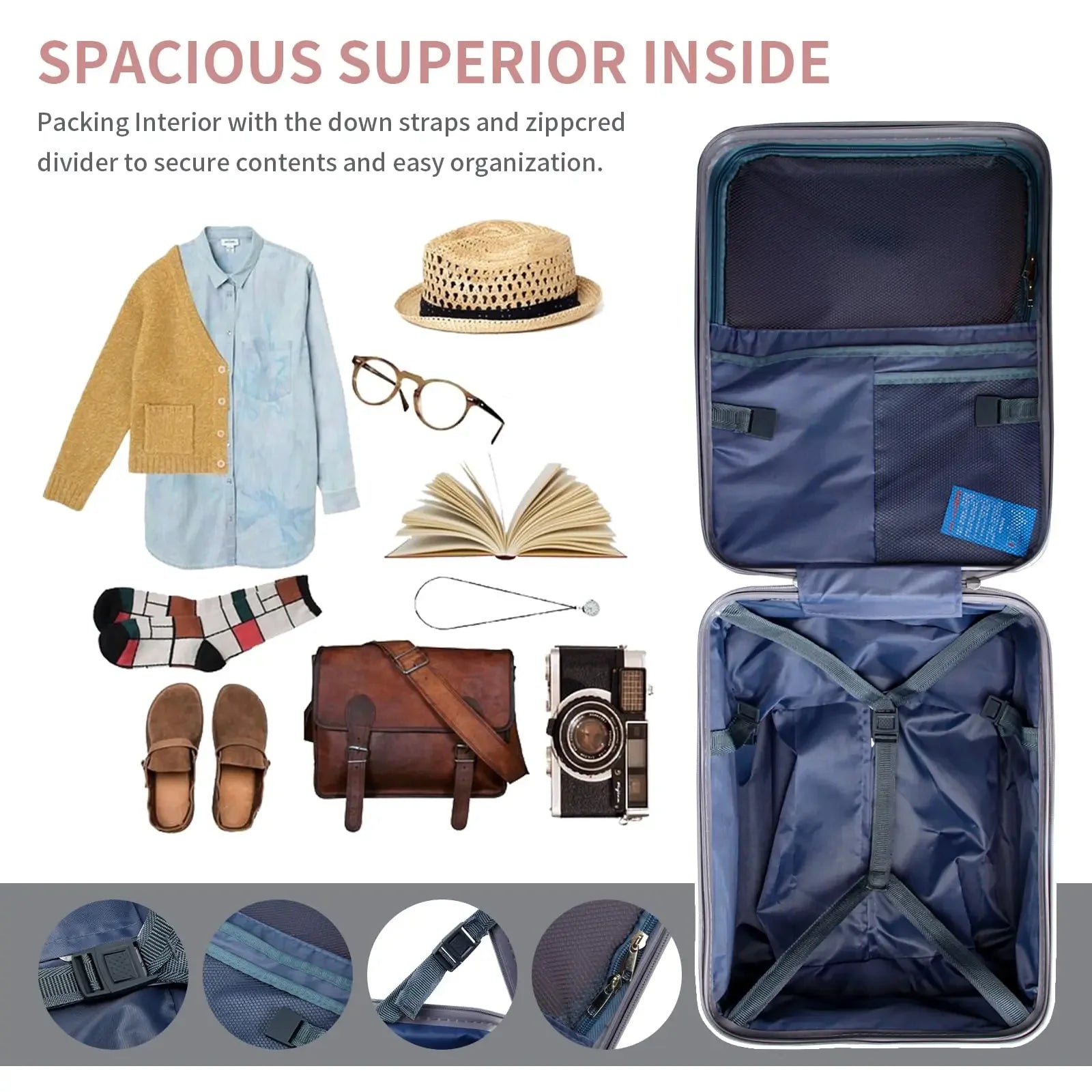 Kid Suitcase Luggage with Spinner Wheels,Large Suitcases with Child Seat Design,20 Inch Hardside Carry on Luggage for Travel