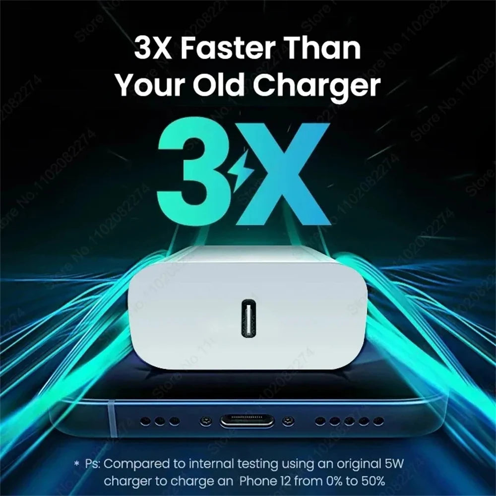 PD 40W Fast Charger For iPhone 16 15 11 12 13 14 Pro Max Plus iPad Air Fast Charging Cable USB C Type C Data Line Phone Charger