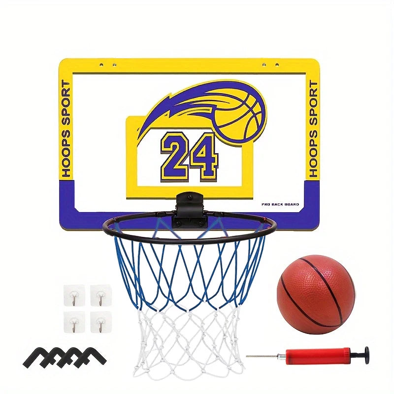 Children's wall mounted silent non porous foldable basketball stand indoor and outdoor activity basketball stand with basketball