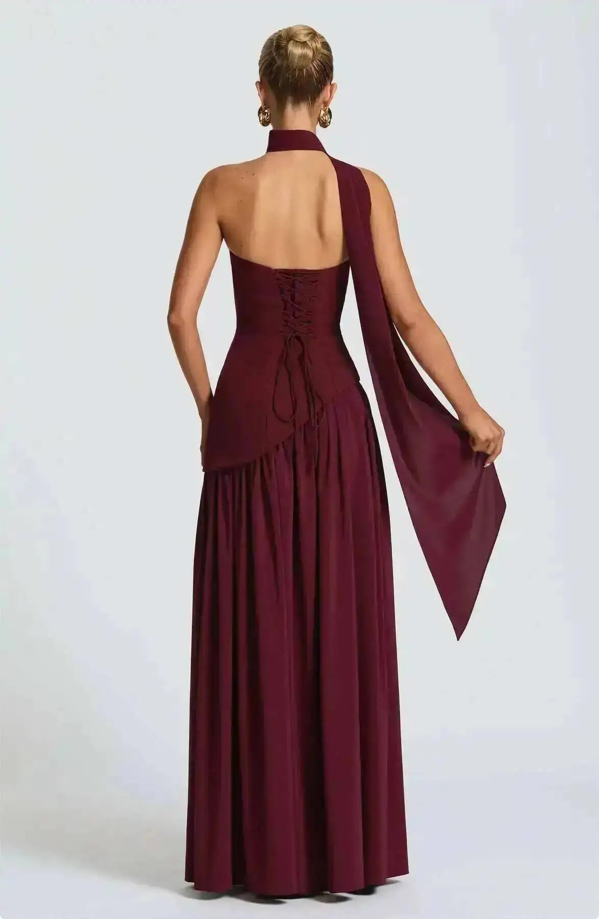 Giyu Sexy Evening Party Dresses Women 2025 Autumn Summer Maxi Long Dress Elegant Strapless Split Backless Pleated Dress