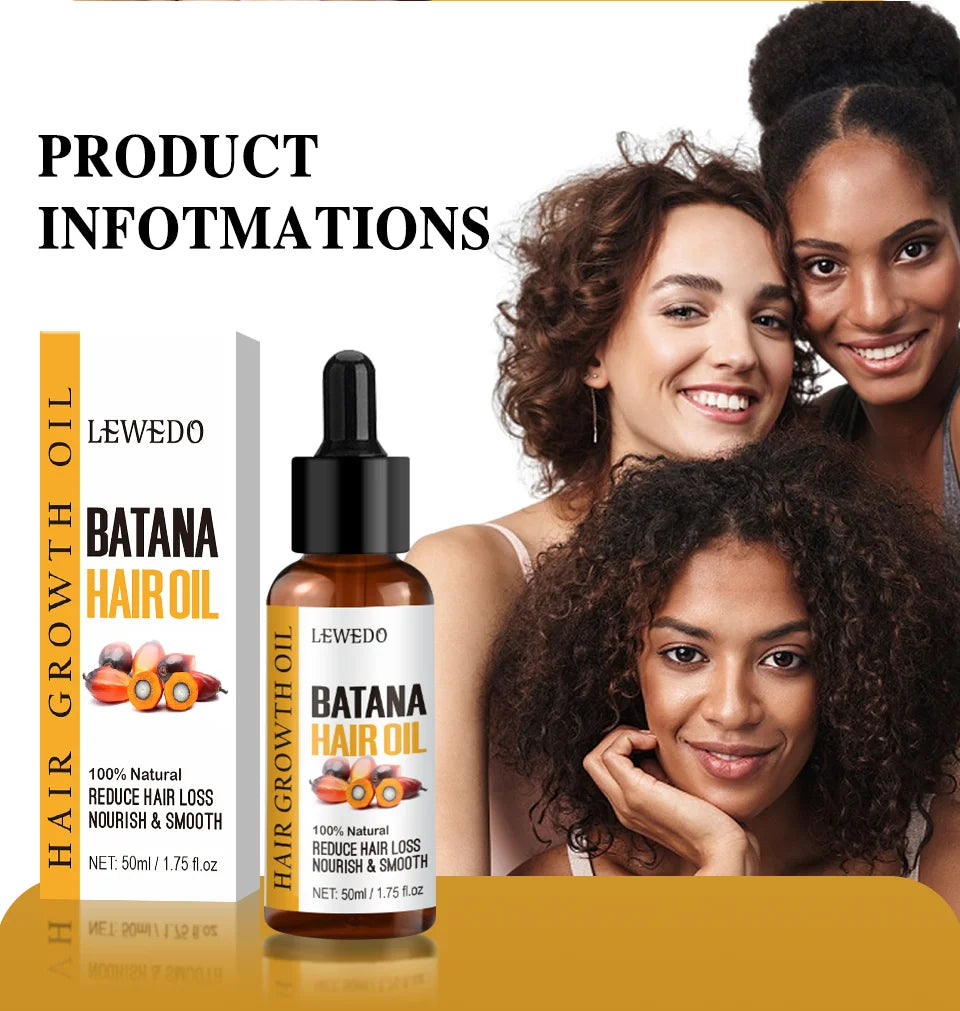 Lewedo Hair Growth Batana Oil Serum – Natural Repair & Fast Regrowth Essential Oil (Unisex)