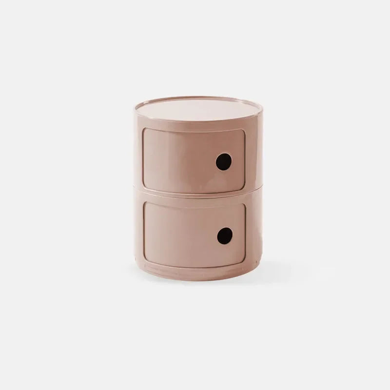 Round bedside table nordic plastic Bedside cabinet for bedroom small side end table nightstand Storage locker