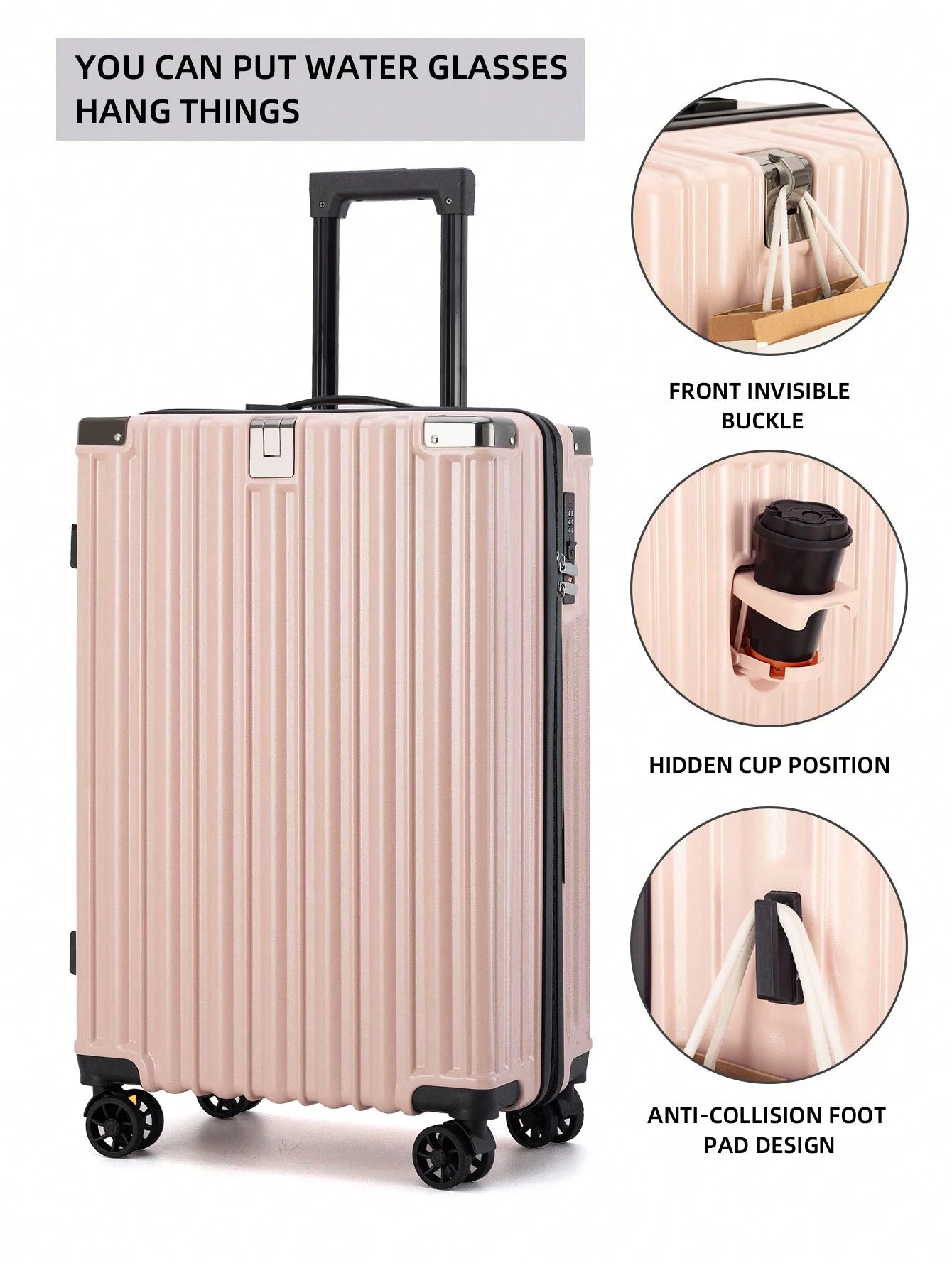 Sturdy Suitcase Aluminum Frame Trolley Case 20 Male and Female Students Universal Wheels 24 Boarding Suitcase Password Leather C