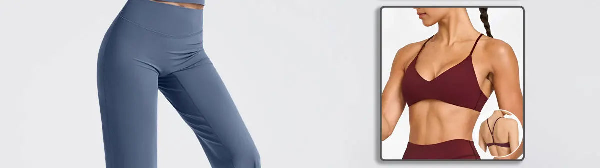 NCLAGEN SoftMotion Straight Leg Bottoms Women's Mid-Waist Yoga Pants GYM Leggings Naked Feel Pilates Running Sports Trousers