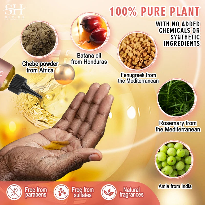 Sevich Batana Super 5X Hair Growth Set – Chebe Butter Hair Mask & Herbal Regrowth Oil (Batana, Rosemary, Fenugreek, Amla, 40ml + 60g)
