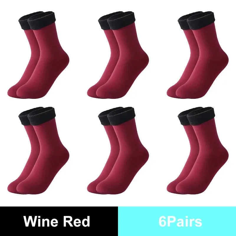 Women’s Thick Knit Mid-Tube Cotton Dress Socks — Solid Color, Soft & Warm Everyday Wear