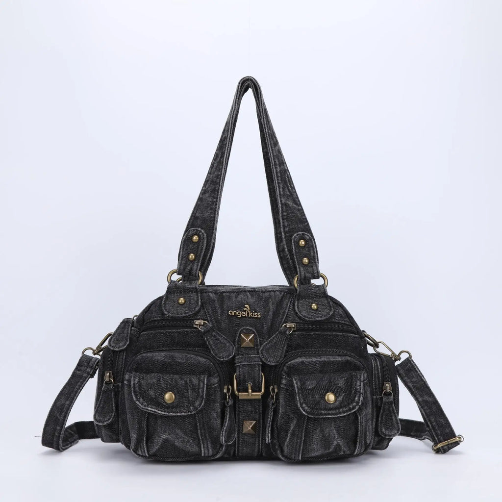 Angel kiss Women Handbags Satchel Top-handle Handbag PU Shoulder Bag Dumpling Pack Give Gifts Shoulder Bags Phone Money Pack