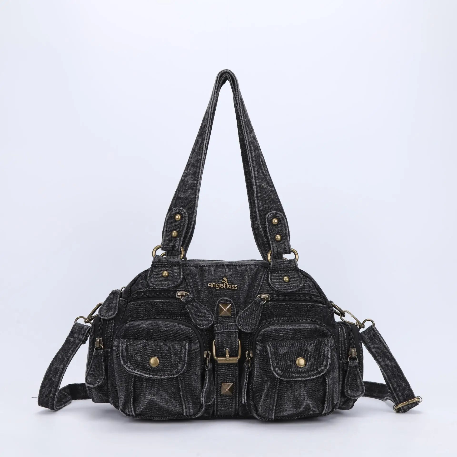 Angel kiss Women Handbags Satchel Top-handle Handbag PU Shoulder Bag Dumpling Pack Give Gifts Shoulder Bags Phone Money Pack