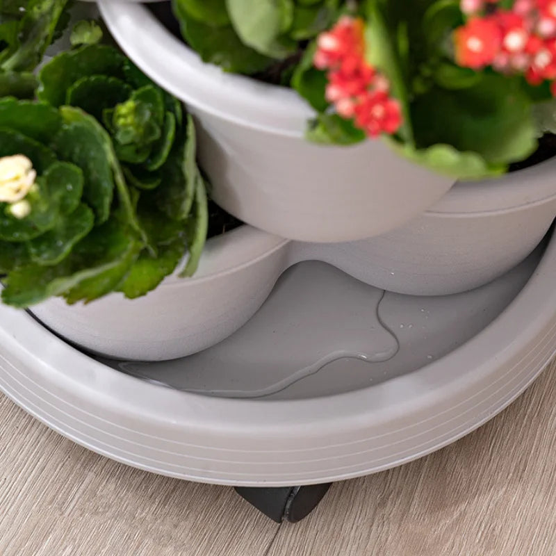 5-Pack Contemporary Stackable Self-Watering Planters