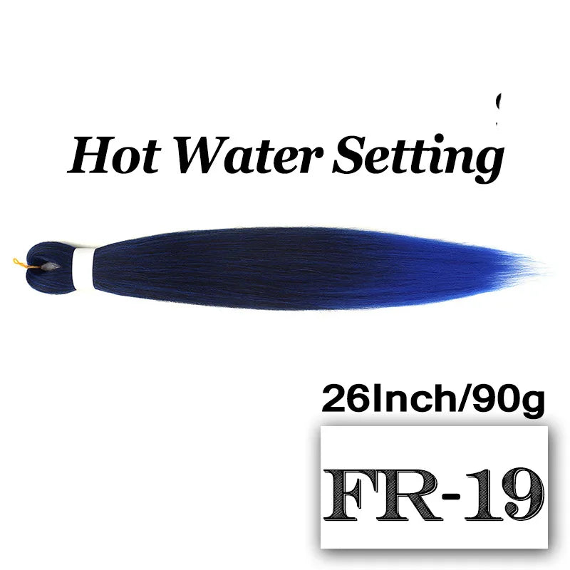 26" Easy Pre Stretched Braiding Hair Extensions 613 Blonde Jumbo Braids Synthetic Hair Bundles Yaki Straight Hair Crochet Braid