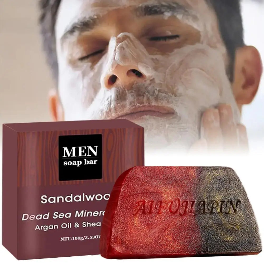 Agarwood Handmade Men's Soap,Deeply Cleanses The Body, Moisturizes The Face, And Is Gentle And Shiny,Sandalwood Handmade Soap