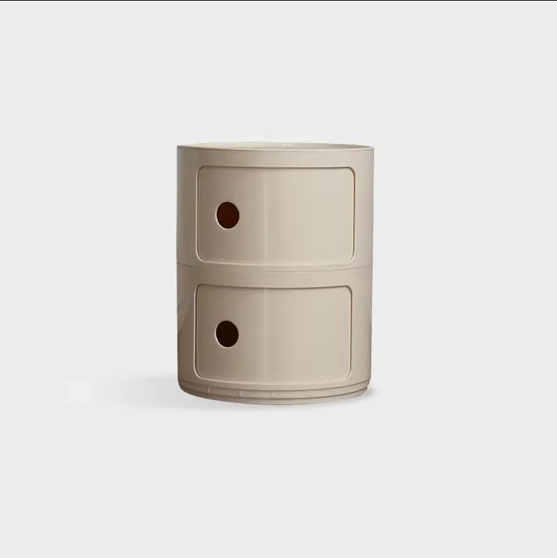 Round bedside table nordic plastic Bedside cabinet for bedroom small side end table nightstand Storage locker