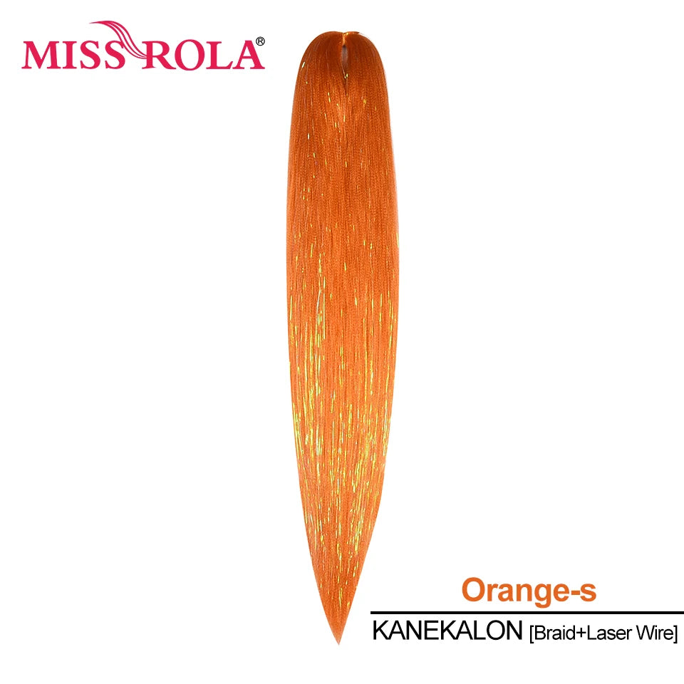 Miss Rola Synthetic 22 Inch 60G Kanekalon Hair Tinsel Wire Jumbo Braid Yaki Straight Hair Extension Twist Braid Bulk Wholesale
