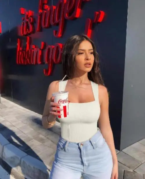 Off-Shoulder Knit Bodysuit