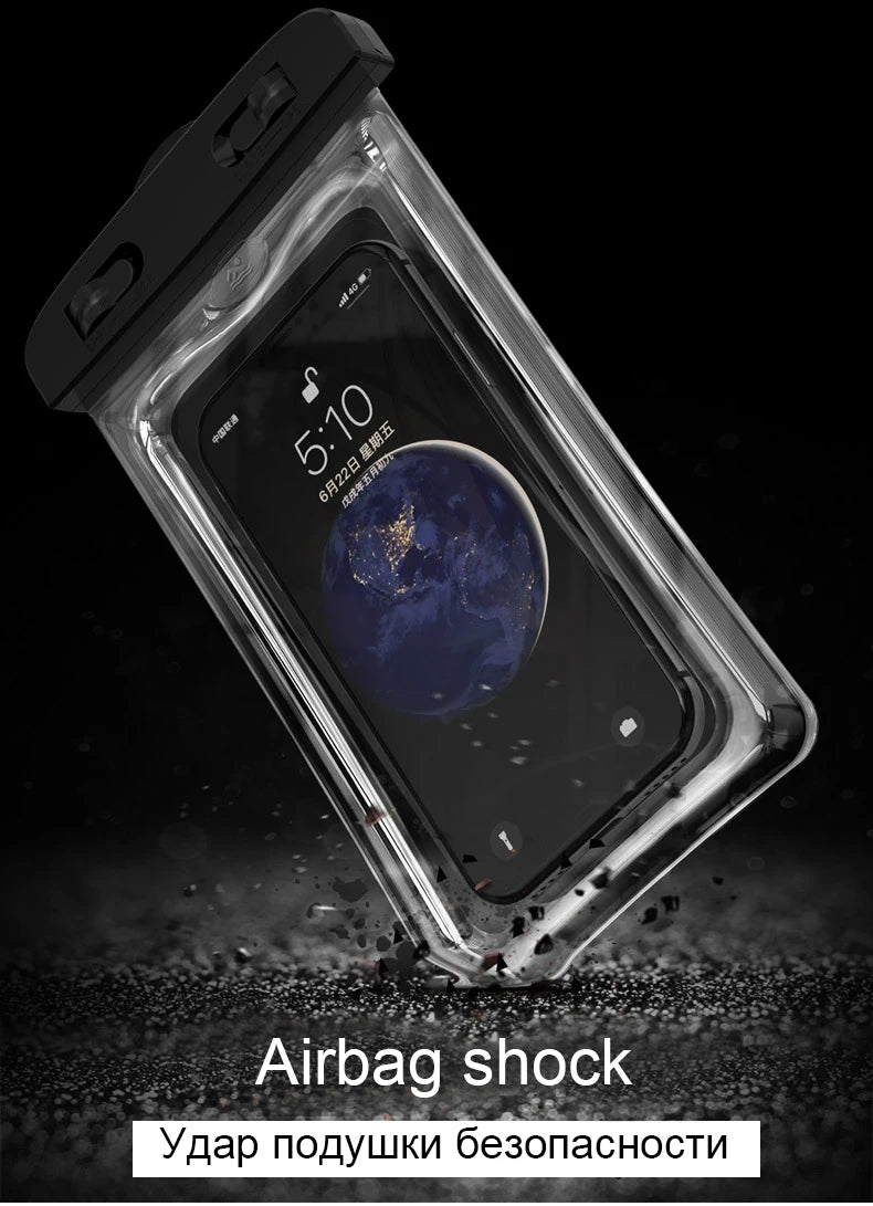 Floating Airbag Waterproof Swim Bag Phone Case For iPhone 13 14 15 16 Pro Max Samsung S23 S25 Xiaomi 15 Huawei P30 20 Lite Cover