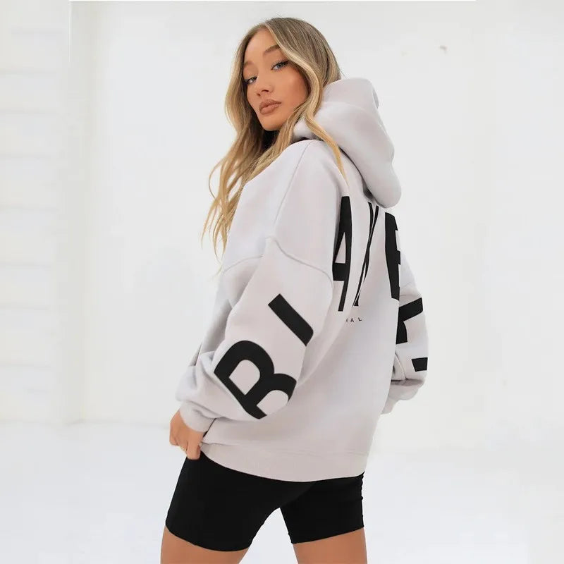 Women’s Printed Pullover Hoodie – Cozy Long Sleeve Sweatshirt