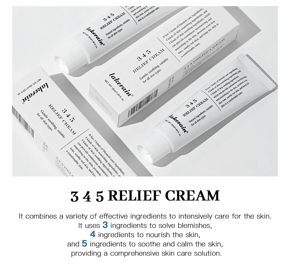 345 Relief Cream Address Blemishes Nourish Skin And Provide Moisturizing And Calming  Lifting Beauty Moisturizer Korean Product
