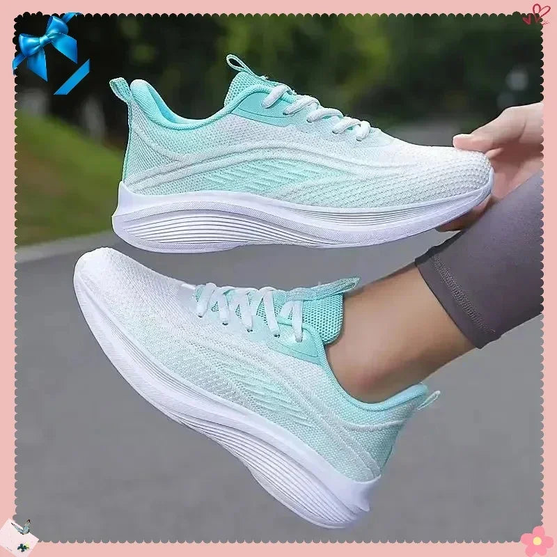 2025 Women’s Casual Mesh Running Shoes — Anti-Slip, Breathable, Elastic Slip-On | Summer Fashion & Couple Style