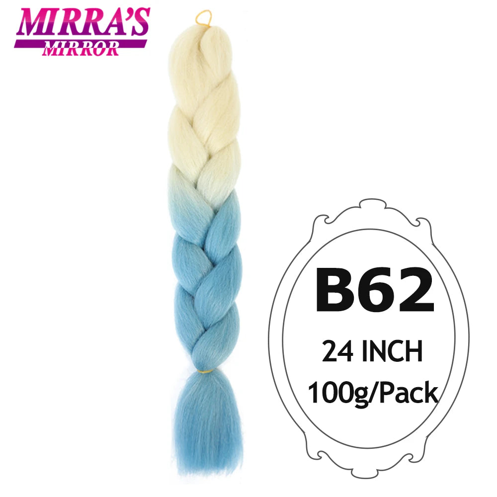 Colorful Jumbo Braiding Hair Extensions For Box Braids Synthetic Hair for Afro Braids Ombre Jumbo Braid Hair DIY Crochet Braid