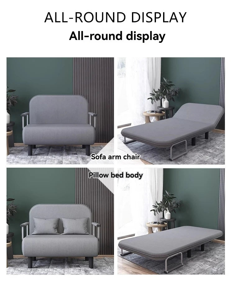 Modern folding sofa bed apartment small apartment simple single and double folding sofa with armrest