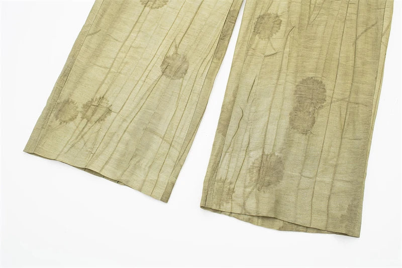 Women's Set 2024 New Fashion Spring Jacquard Loose Ladies Shirt Summer Women Pants Casual Chic Print Set for Women