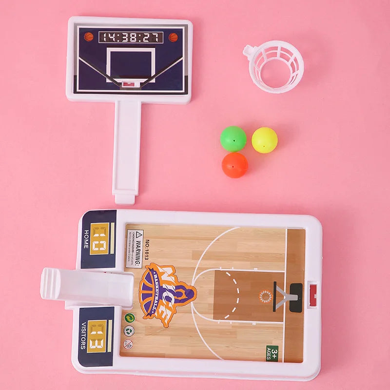 1 Pcs+1 Ball Random Color Indoor and Outdoor Interactive Basketball Games Puzzle Gifts Children's Mini Shooting Toys