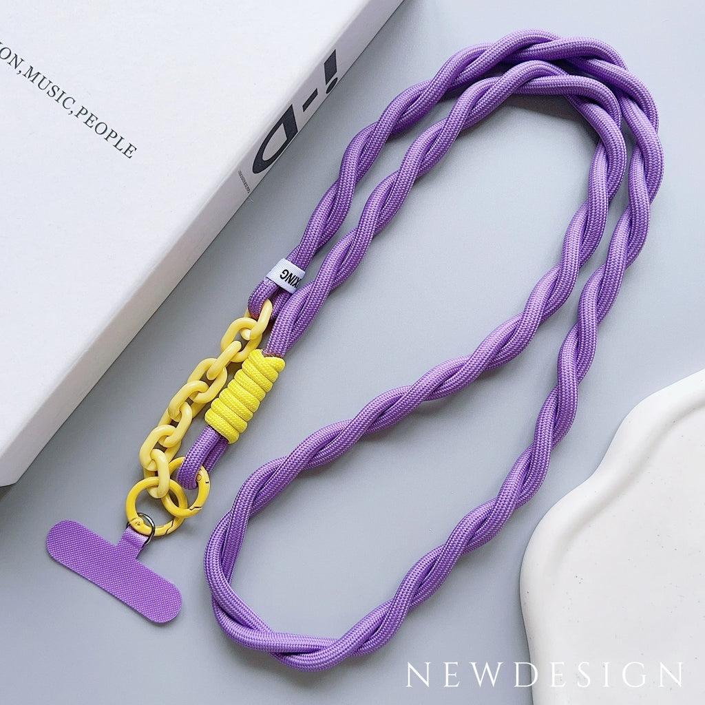 Cute Phone Lanyard Diameter Outdoor Universal Case Acrylic Crossbody Shoulder Card Neck Cord Clip Hang Anti-lost Wrist Strap