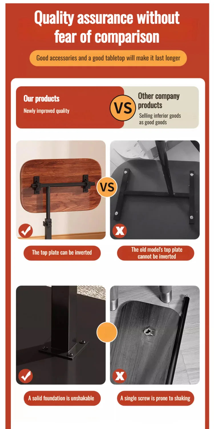 Liftable coffee table living room sofa side table rotating foldable desktop home bedside storage adjustable height shelf