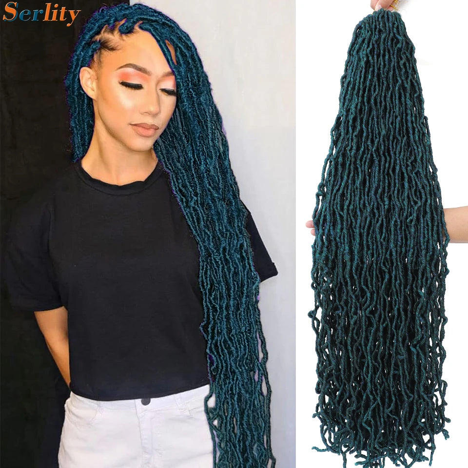 Serlity Faux Locs Extensions — 36"/24"/18" Soft Goddess Dreadlocks Crochet Hair