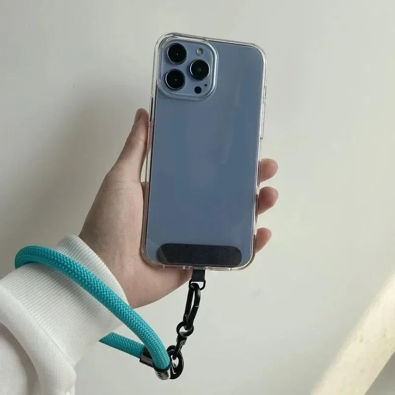 3/5pcs Phone T-shaped Strap Plates - Braid Lanyard Accessories for iPhone 12/13/14/15 & Xiaomi Cases, Weave Card